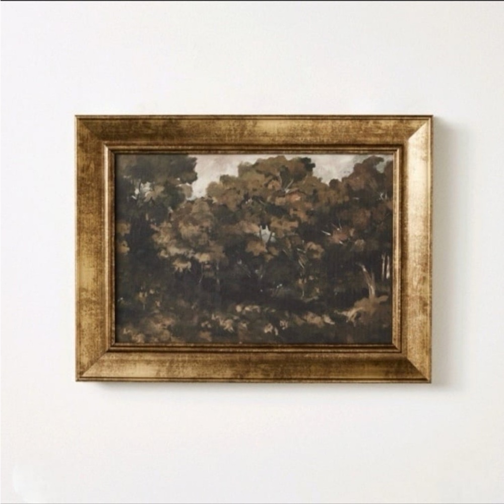Threshold Gold Framed Forest Art